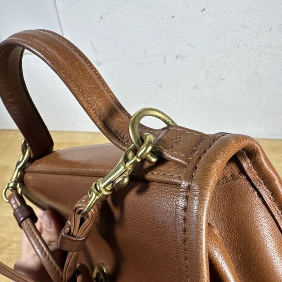 Vintage Coach 9983 Regina Leather Satchel Bag Purse Crossbody Brown W/ Strap - Picture 13 of 16